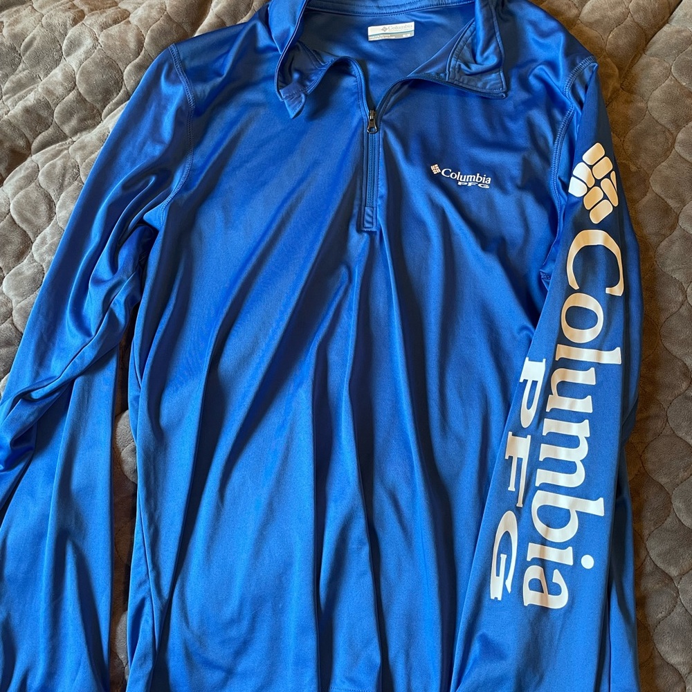 Men’s Medium Columbia Quarter Zip Blue
